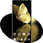 Golden Shining Noble Butterfly Theme icono