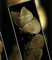 Golden Shining Noble Butterfly Theme captura de pantalla 2