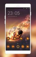 Samsung Galaxy S9 launcher | Fire stone theme الملصق