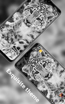 Black Tiger God S Gaze Theme Animals Snow Winter For Android