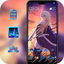 Anime cartoon cool man with sword theme APK