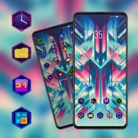 Abstract theme Colorful and cool geometric shapes screenshot 2
