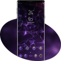 ”Abstract dark purple tech lines geometric theme