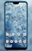 Icy feathers theme \ huawei p smart wallpaper poster