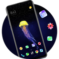 Abstract undersea animal crystal jellyfish theme