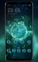 Crystal theme | wallpaper for dark tech circle ポスター