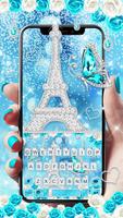 Glitter Diamond Butterfly Tower Keyboard Theme capture d'écran 2