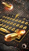 Cool Gun and Bullet Fire Keyboard Theme captura de pantalla 1