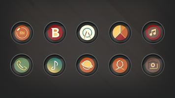 Poster Emperial - Circle Retro Icons