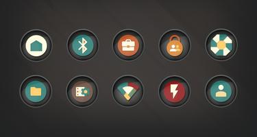 Emperial - Circle Retro Icons syot layar 1