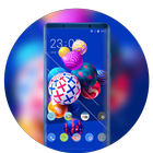 Theme for circle colorful blue model wallpaper icône