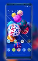 Theme for circle colorful blue model wallpaper Affiche