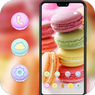 Food theme | bright macaron dessert wallpaper biểu tượng