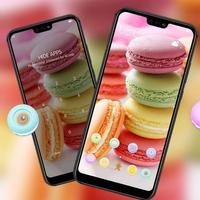 Food theme | bright macaron dessert wallpaper capture d'écran 2