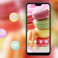 Food theme | bright macaron dessert wallpaper Screenshot 3