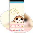 Hello Cute Peekaboo Cat theme-APK