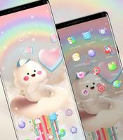 Dream rainbow cloud love pet theme ảnh chụp màn hình 1