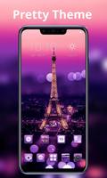 Beauty night Eiffel tower theme /redmi 5A launcher Cartaz