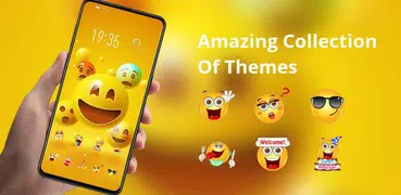 Cute funny 3D Emoji face expression  theme
