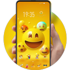 Cute funny 3D Emoji face expression  theme icône