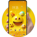 Cute funny 3D Emoji face expression  theme APK