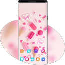 Pink Ice Cream Love theme aplikacja