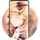 Spoiled anime beautiful long hair girl theme icon