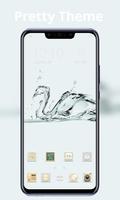 Fluid crystal swan theme pure peaceful wallpaper Affiche