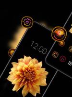 Blooming flowers in the dark theme bright  rose capture d'écran 1