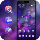 Purple butterfly flower light theme আইকন