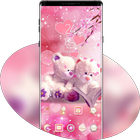 Fantasy shiny pink romantic bear theme icône