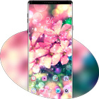 Bright Pink Flower Ball theme icon