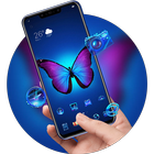 Blue Butterfly theme Bright Wing Neon Animals simgesi