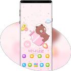 Cute Pink Diy Bear Star theme icône