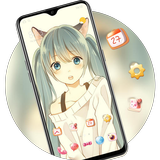 Anime theme | adorable long ha icône