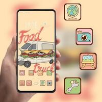 Hand drawing theme | food truc poster