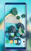 Theme for summer fresh cool fruits wallpaper постер