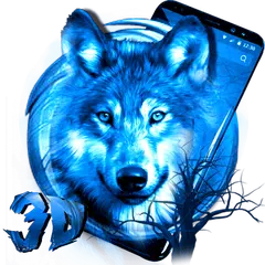 Скачать Тема 3D Ice Wolf APK