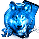 3D Ice Wolf-thema-APK