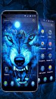 3D Ice Wolf-thema-poster