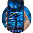 Lonely Theme Blue Space Galaxy APK