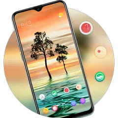 Best Beauty View theme of Tree Sunest Water Ripple APK download