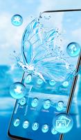 Glass crystal butterfly theme with water quality syot layar 1