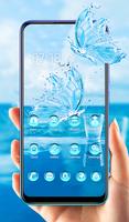 Glass crystal butterfly theme with water quality syot layar 2