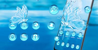 Glass crystal butterfly theme with water quality 截图 3