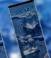 Waterdrop Blue square glass ice cubes theme скриншот 2