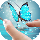 آیکون‌ Blue-green crystal butterfly glitter theme 2019