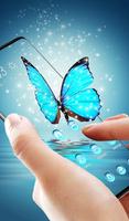 Blue-green crystal butterfly glitter theme 2019 captura de pantalla 1