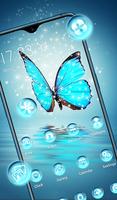 Blue-green crystal butterfly glitter theme 2019 imagem de tela 2