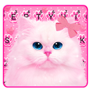 Lovely Pink Cute Kitty Keyboard Theme APK